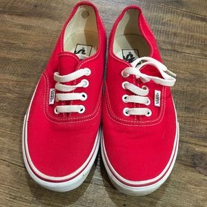 Red Vans size 7.5